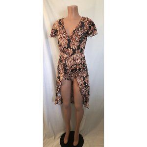 Orange Nordstrom Love, Fire Short Sleeved Maxi Romper size S